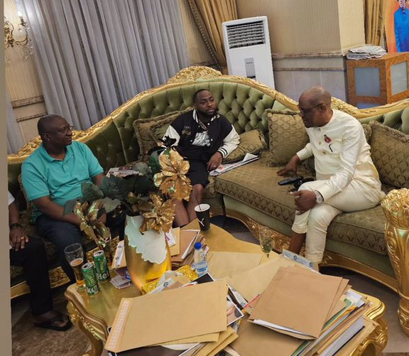 Davido's Surprise Visit to Wike and Governor Fubura in Port Harcourt Creates Social Media Buzz (Photos)