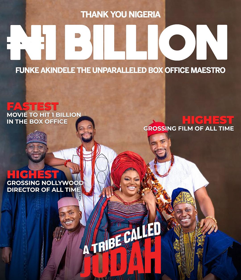 Funke Akindele's 'A Tribe Called Judah' Makes Nollywood History with N1bn Gross