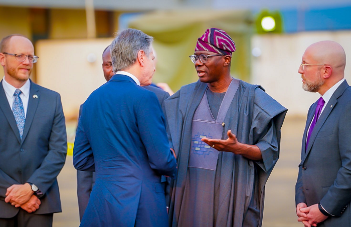 Governor Sanwo-Olu Welcomes US Secretary of State Blinken to Lagos