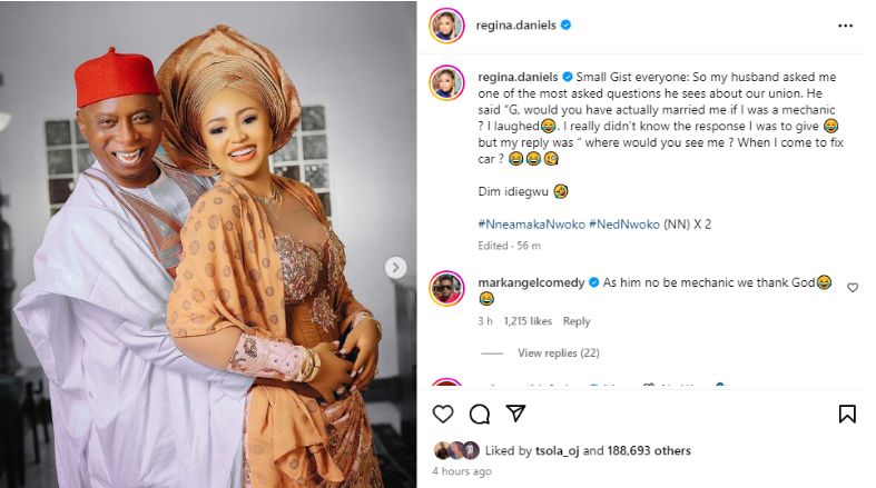 Regina Daniels Opens Up About Husband Ned Nwoko's "What If" Question