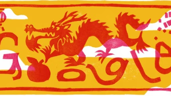 Google Doodle celebrates Lunar New Year or Chinese New Year