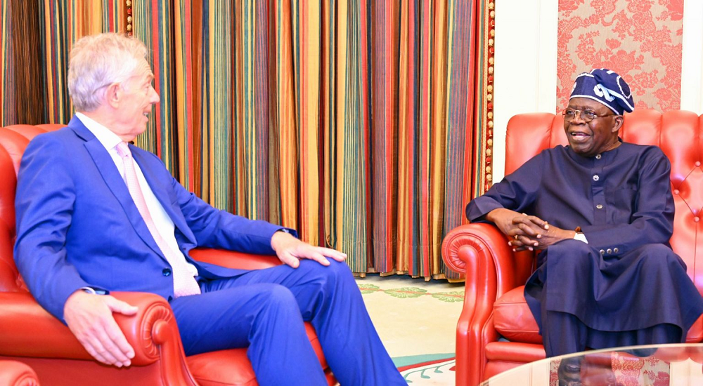 Tony Blair Meets with President Tinubu at Abuja Presidential Villa