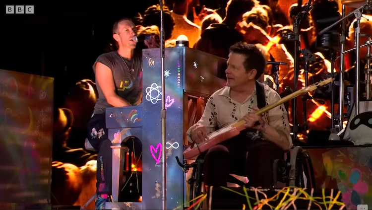 Michael J. Fox Joins Coldplay for Surprise Performance at Glastonbury Festival