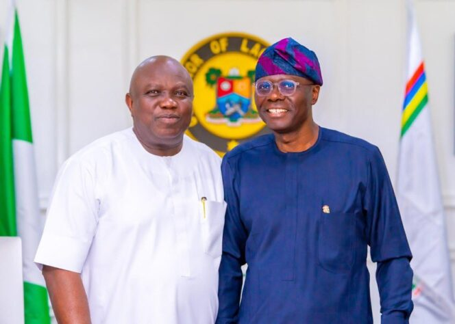 Sanwo-Olu and Ambode Reunite at Lagos State House, Discuss Future of State Development