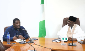 Humphrey Geise and ICPC Chairman, Musa Aliyu