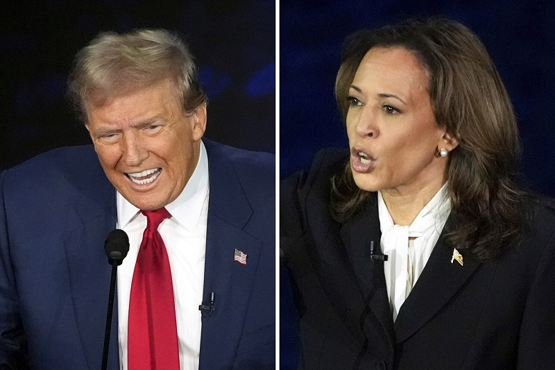 Trump and Harris