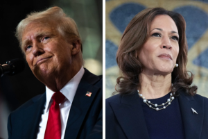 Trump and Harris